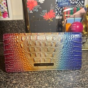 Brahmin Rainbow Crocodile Embossed Wallet-*Back Corner Damaged*